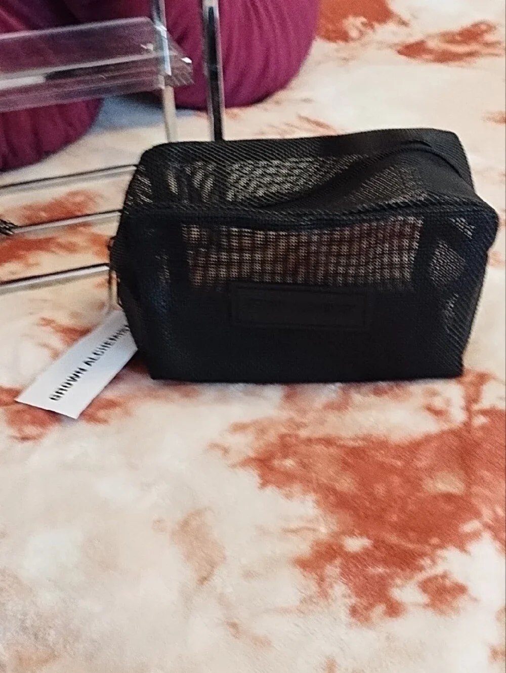 Grown Alchemist Black Mesh Toiletry Bag-NWT